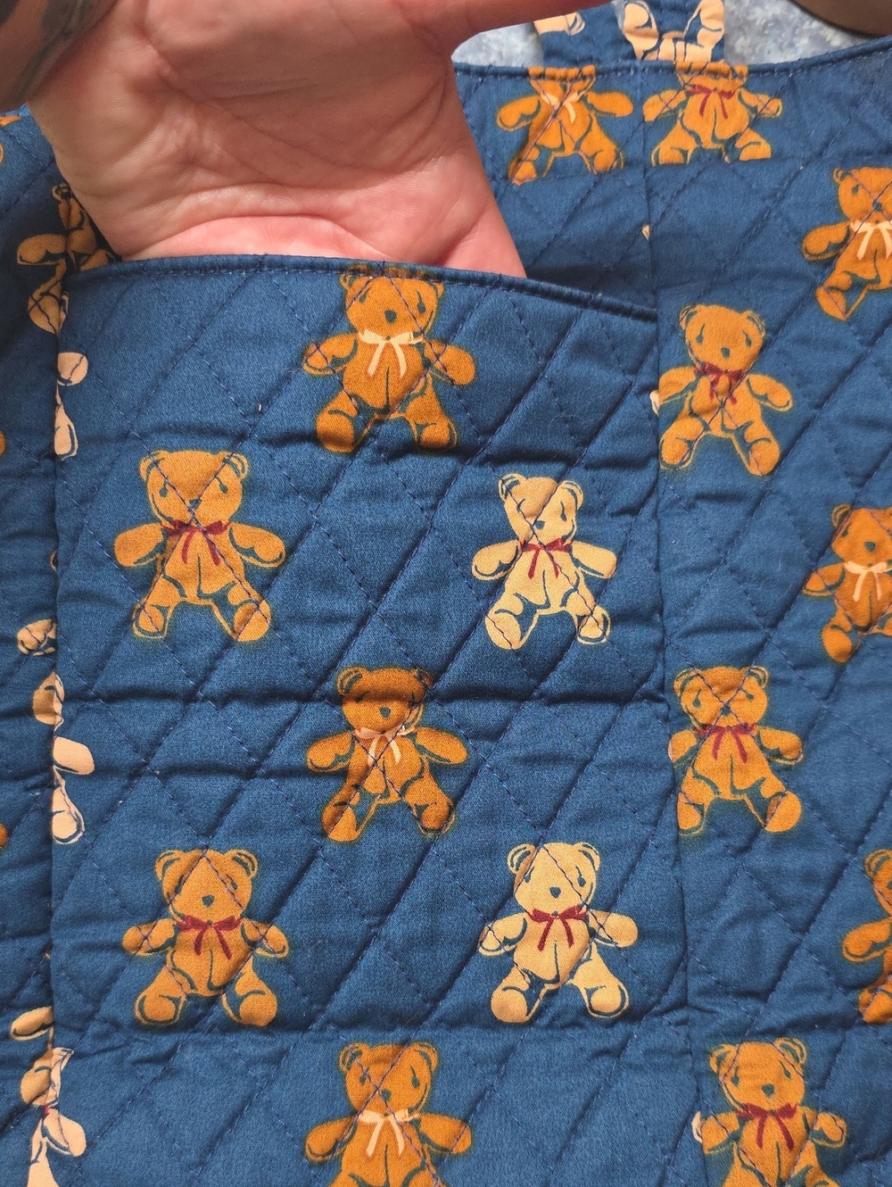 Vera Bradley Tote Bag, Teddy Print - Picture 3 of 4